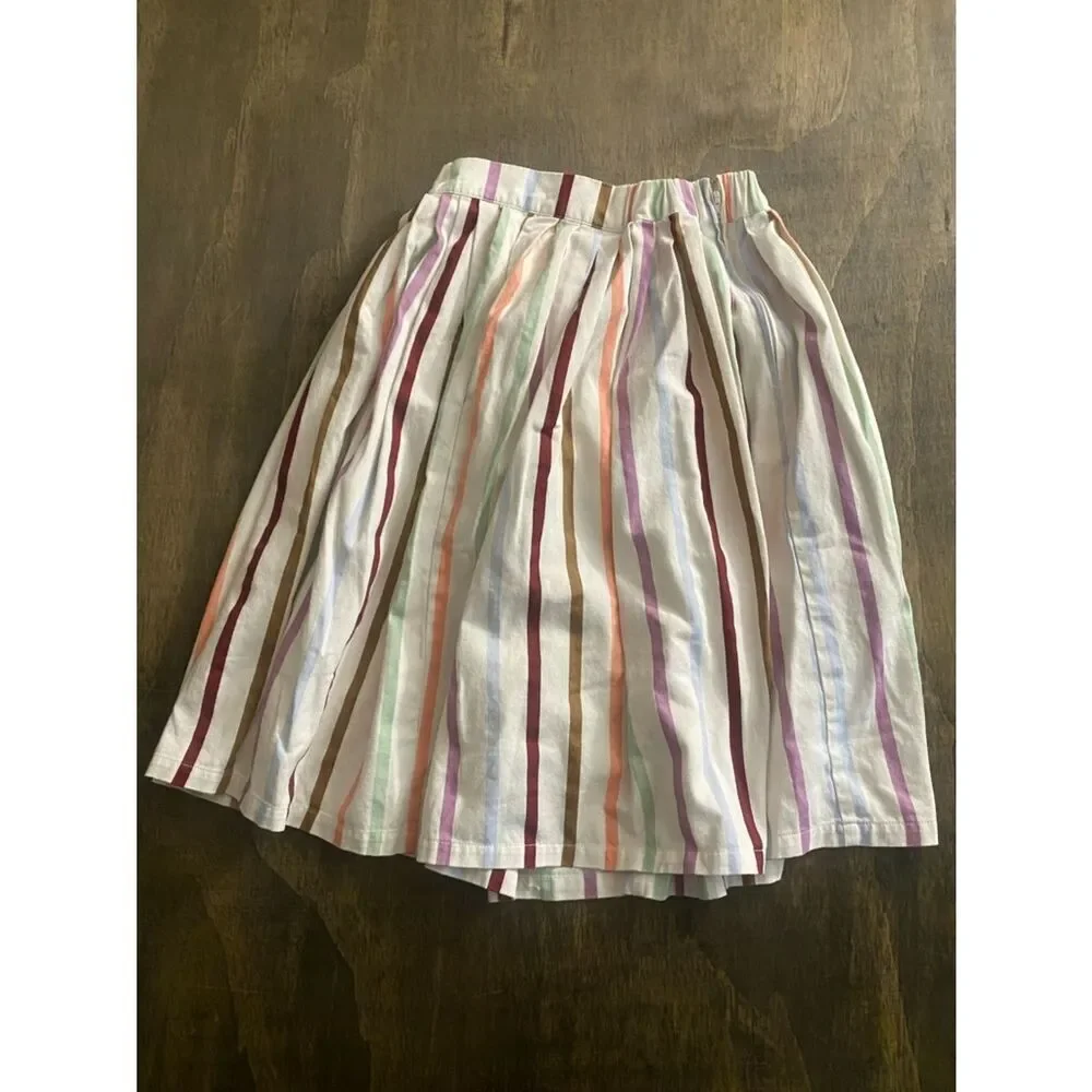ModCloth Striped Pastel A-Line Skirt - Multicolor/Rainbow